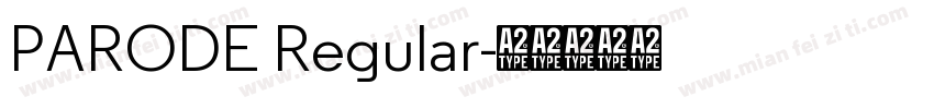 PARODE Regular字体转换